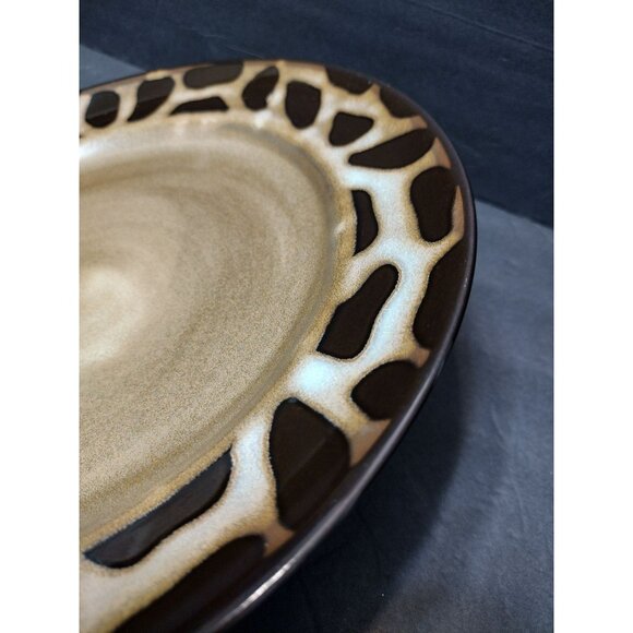 3rd Set of 2 Joseph Abboud Cheetah Dinner Plates 11" Brown Leopard Animal Print - Picture 8 of 10